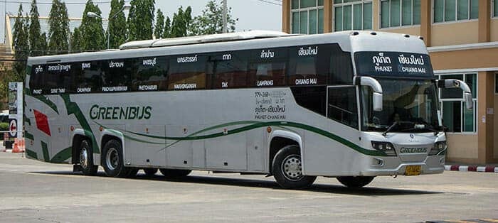 Green Bus in Thailand