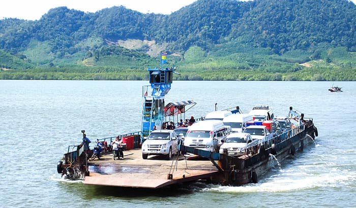 From Ao Nang to Koh Lanta by car ferry