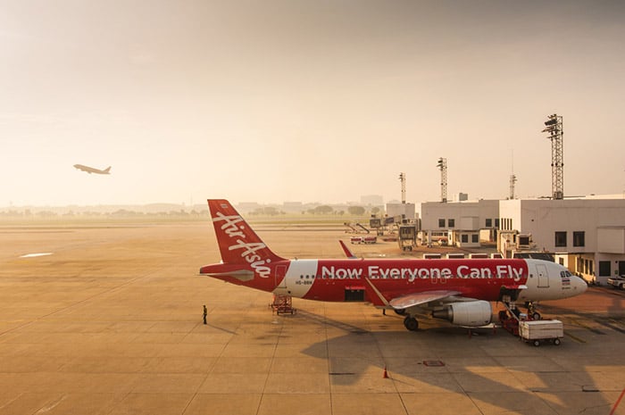 An Air Asia plane at Bangkok's Don Muang Airport