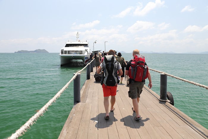 High speed catamaran in Chumphon