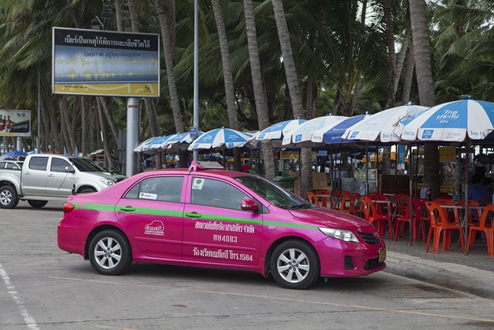 Taxi parked in Pattaya