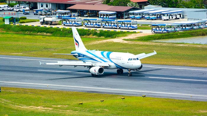 By plane from Koh Samui to Bangkok