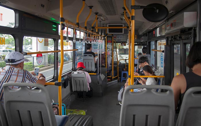 From Hanoi airport to the city by public bus