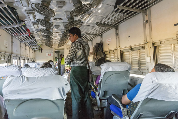 Train from Mandalay to Bagan