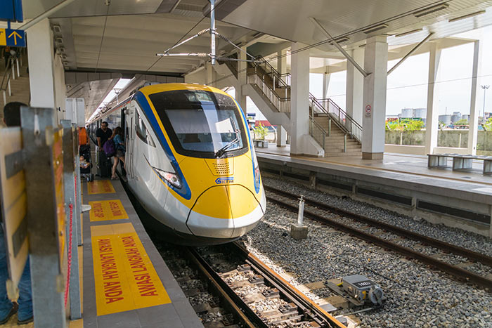 ETS high-speed train operated by KTM in Penang.