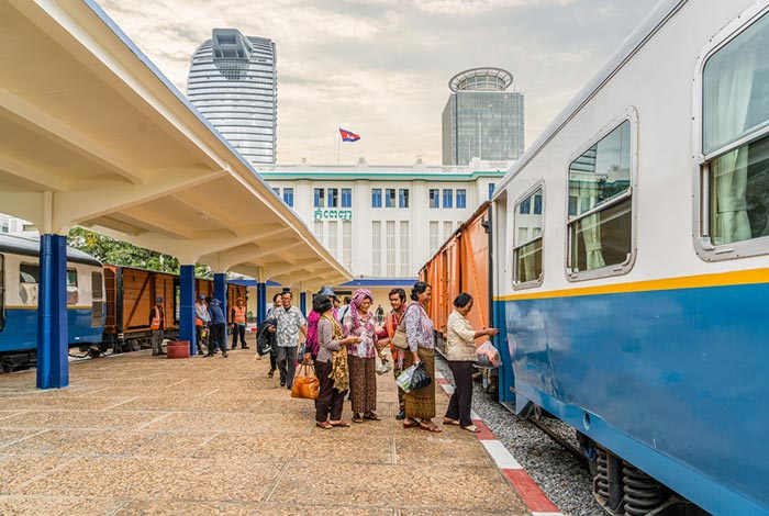 By train from Phnom Penh to Sihanoukville