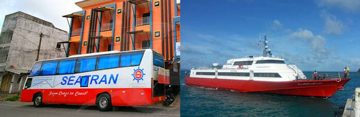 Seatran Discovery bus and fast ferry to Koh Tao