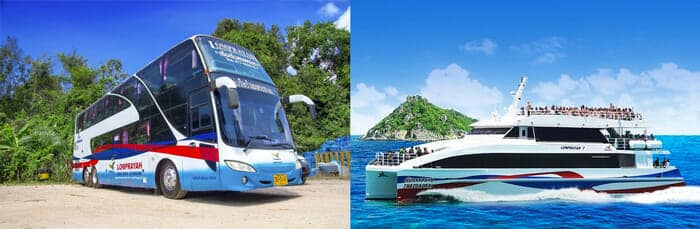 Bus and catamaran from Lomprayah to Koh Tao