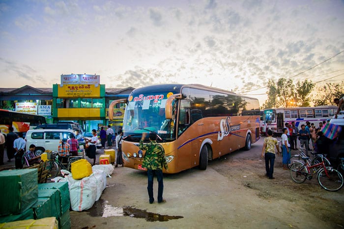 By bus from Yangon to Bagan